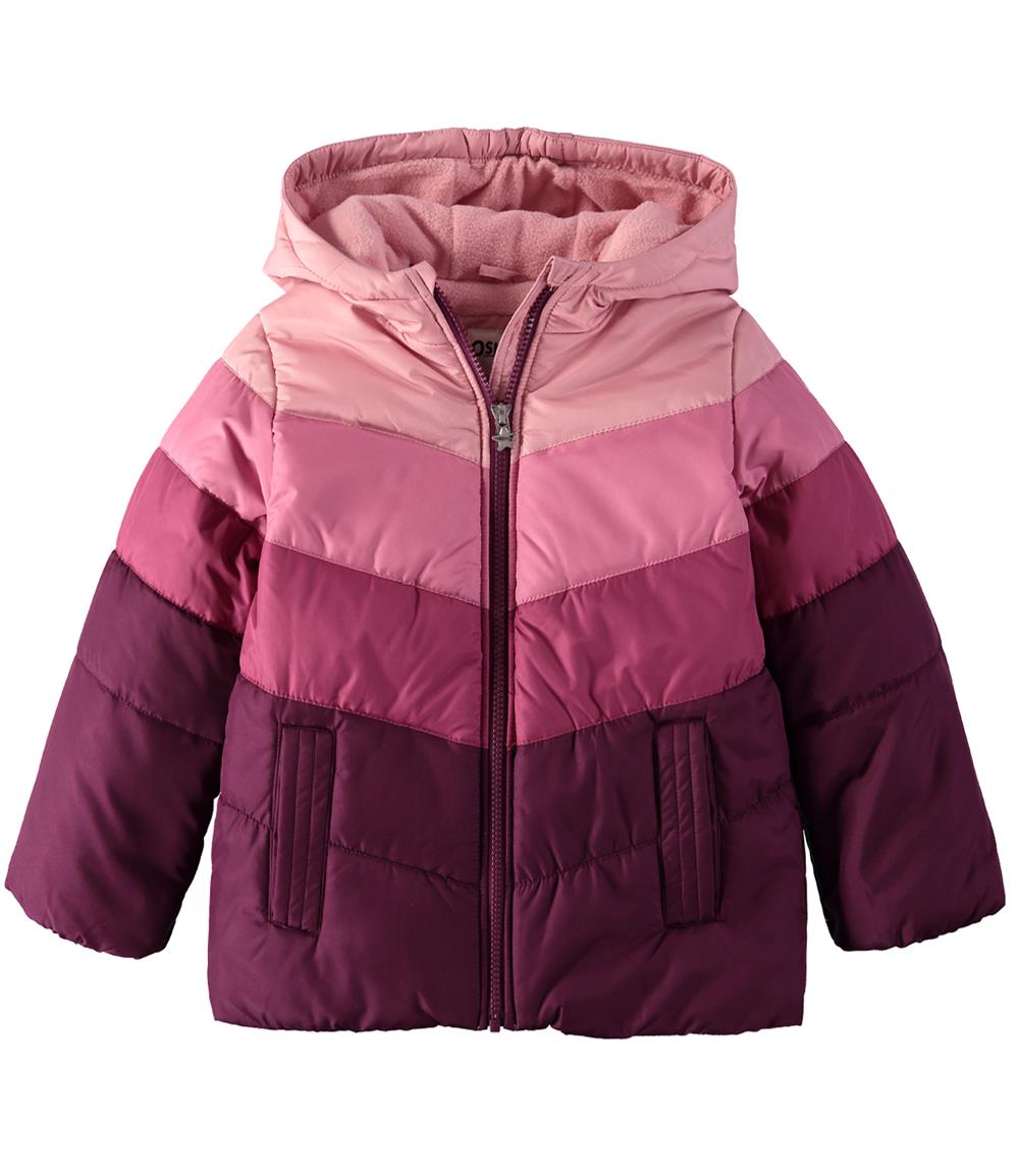 Osh Kosh Girls 12-24 Months Colorblock Puffer Jacket