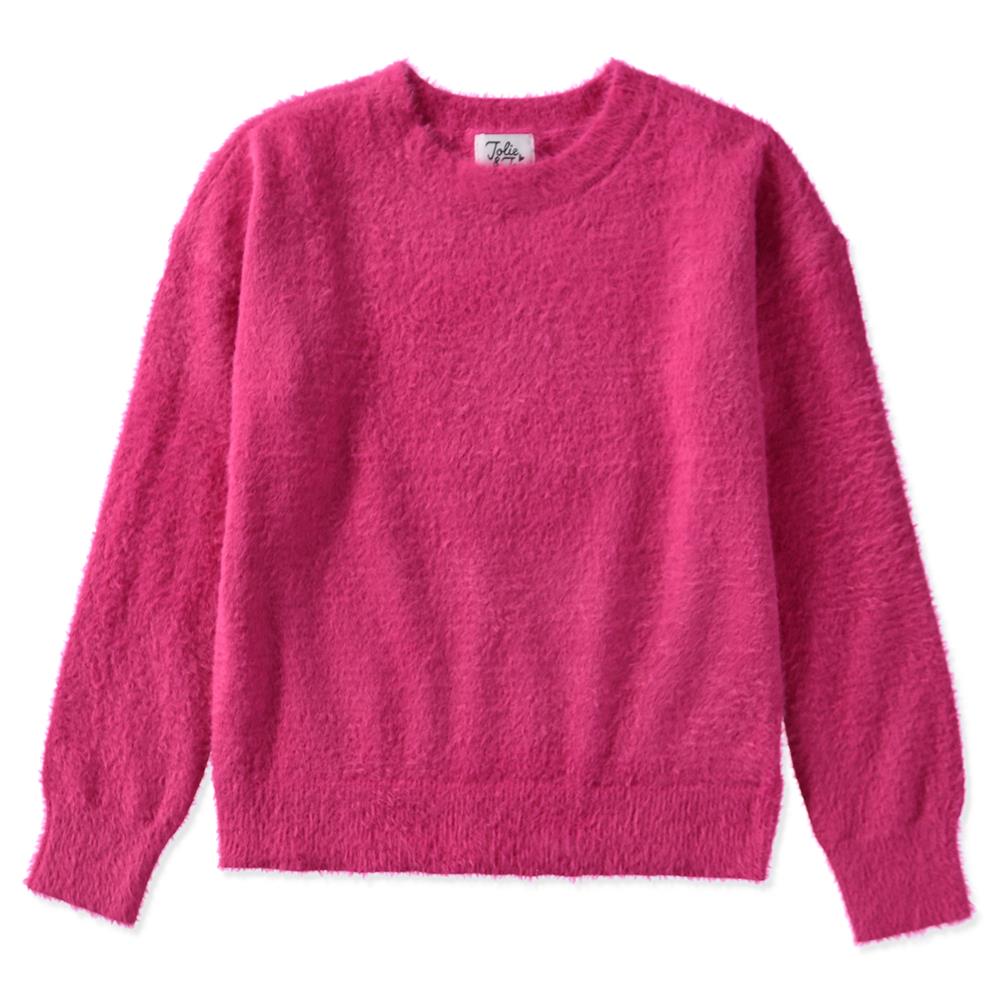 Jolie & Joy Girls 7-16 Minky Crew Neck Sweater