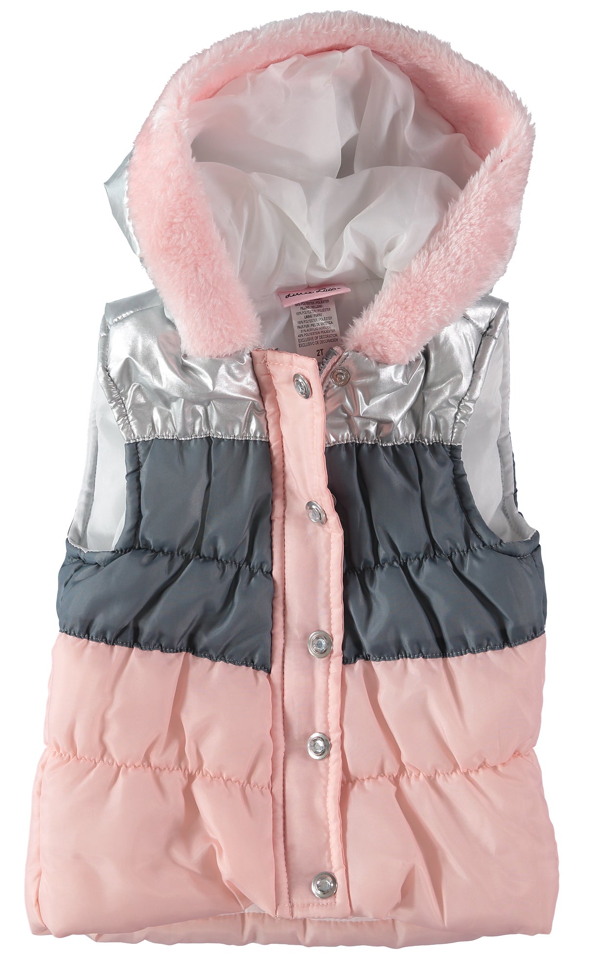 Little Lass Chevron Quilted Vest Legging Set