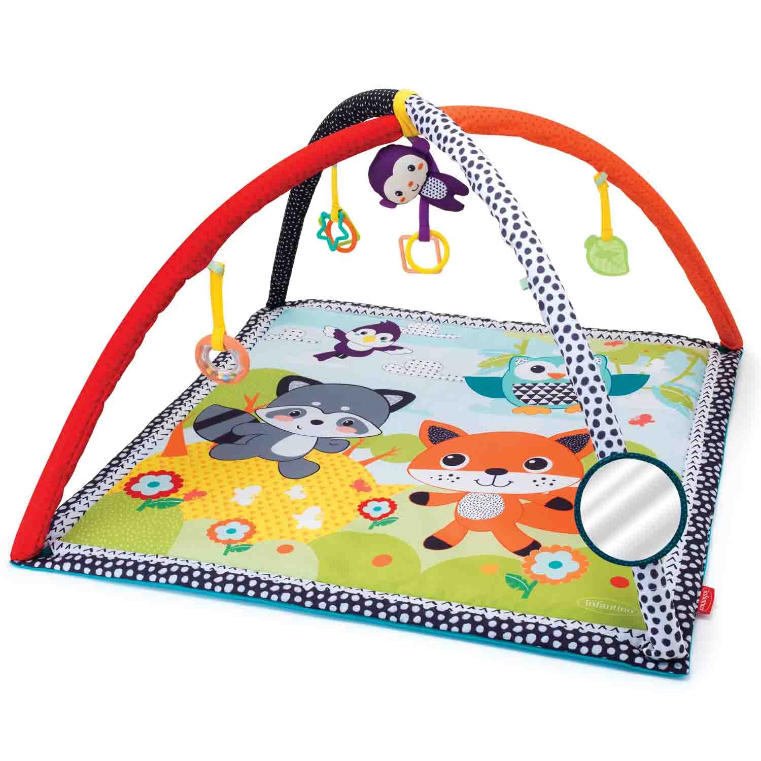 Infantino Safari Activity Gym & Play Mat Includes Developmental Activity Toys