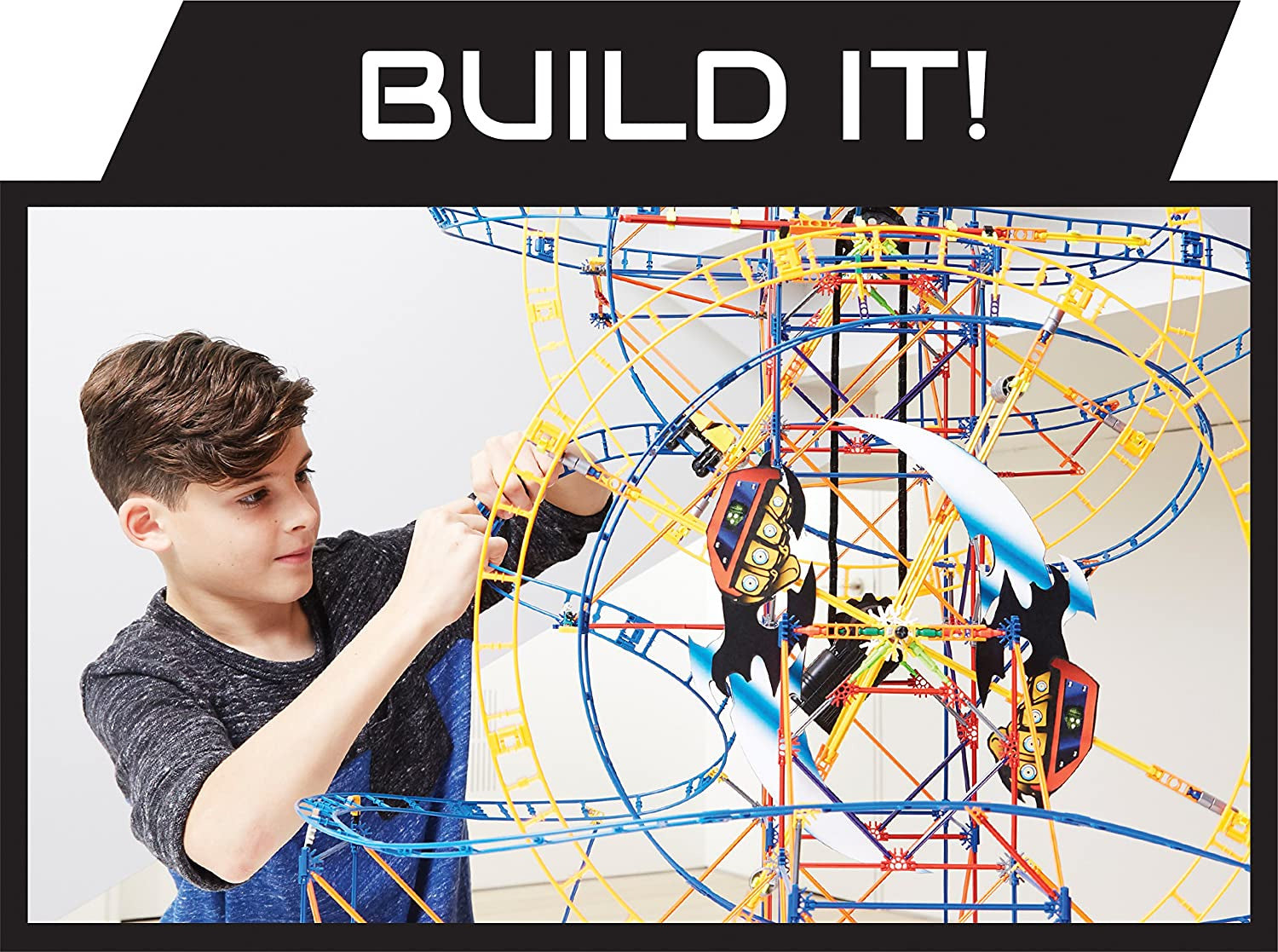 KNEX Thrill Rides – Bionic Blast Roller Coaster Building Set