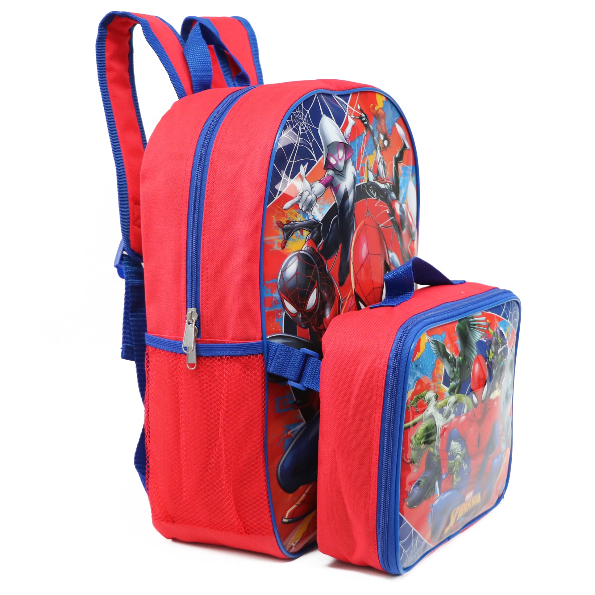 Marvel 16' Full Size Spiderman Backpack with Detachable Lunch Box