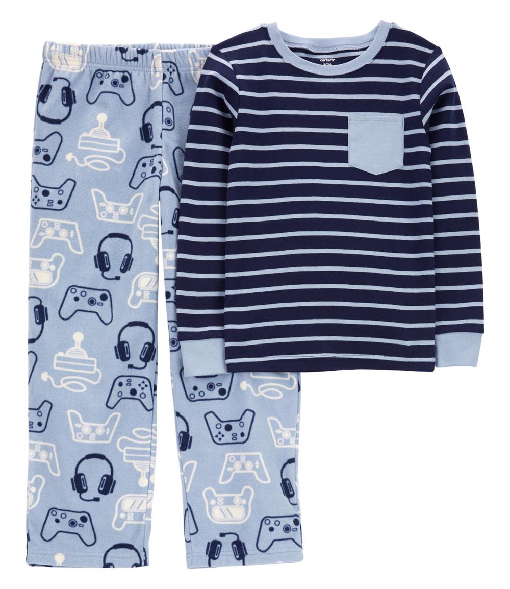 Carters Boys 4-14 2-Piece Video Games Cotton & Fleece PJs