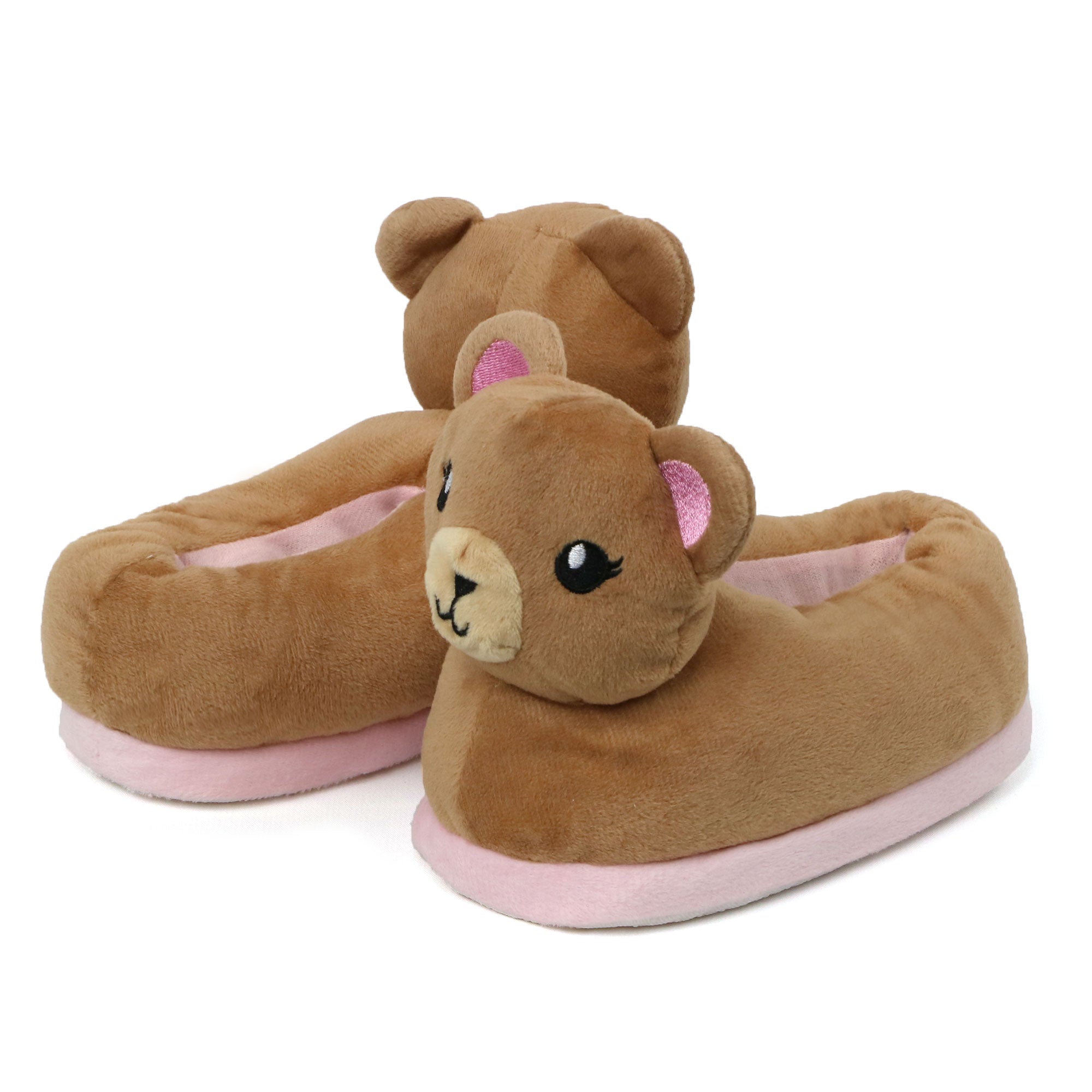 Chatties Toddler Girls Plush Animal Slippers