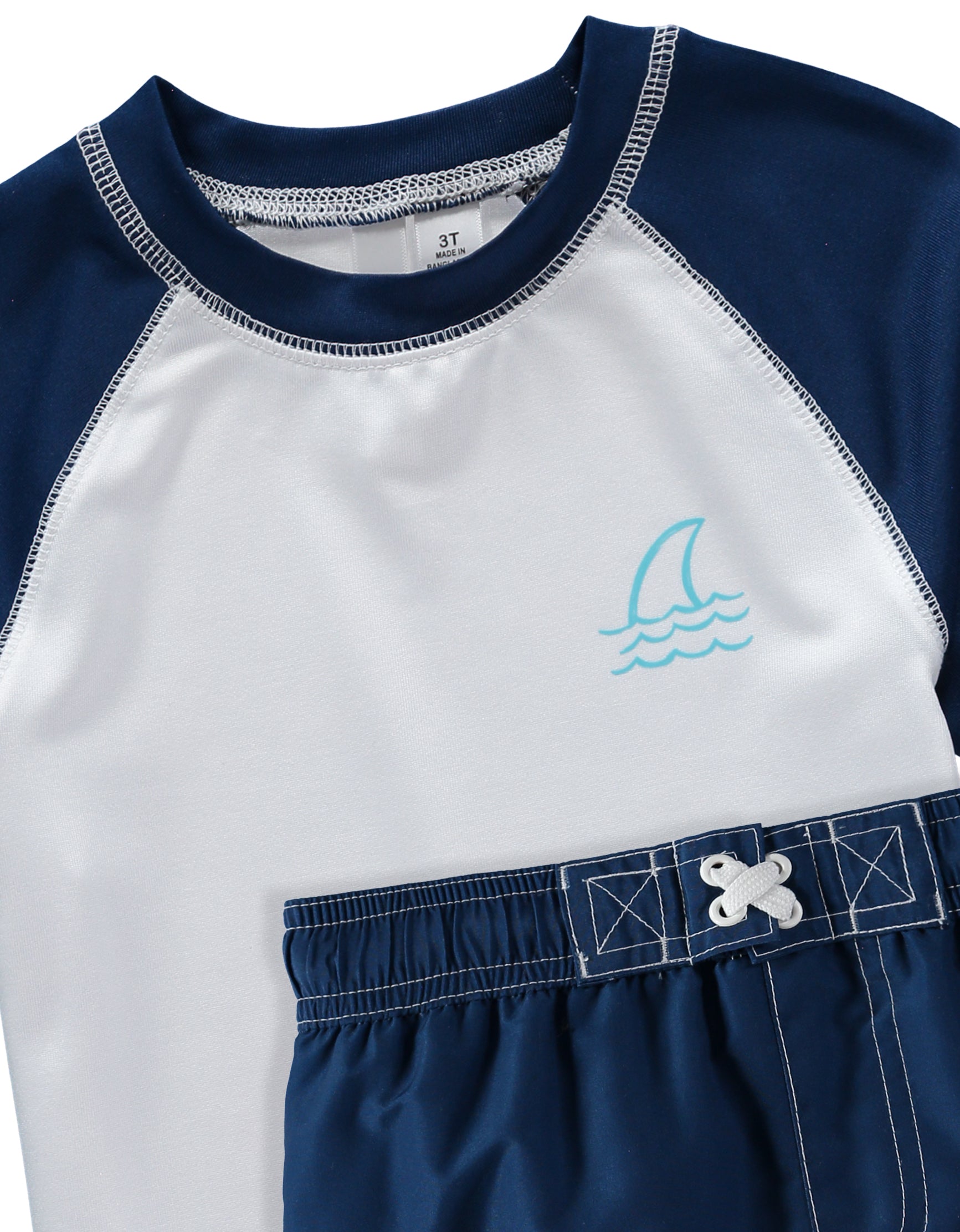 KIMU Boys 2T-4T Shark 2-Piece Rashguard Set