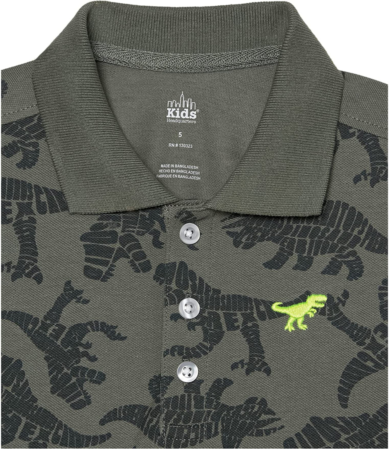 Kids Headquarters Boys 4-7 Dinosaur Polo Shirt and Short Set