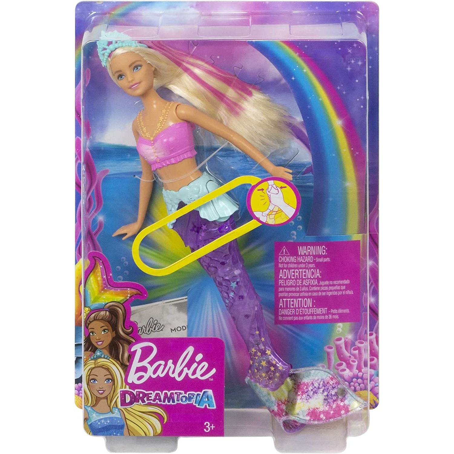 Barbie Dreamtopia Sparkle Lights Mermaid with Swimming Motion and Underwater Light Shows