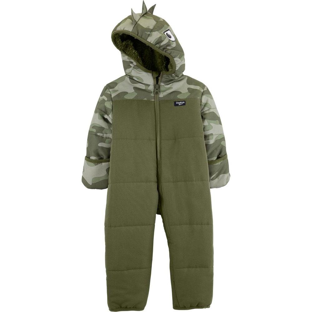 Osh Kosh Boys Camo Dinosaur Pram Snowsuit