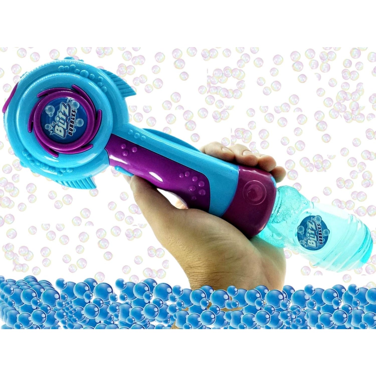 Ja-Ru Blitz Bubble Machine Wand Blaster w/Bubble Solution Bubble Machine for Kids. Automatic Bath Bubble Blower