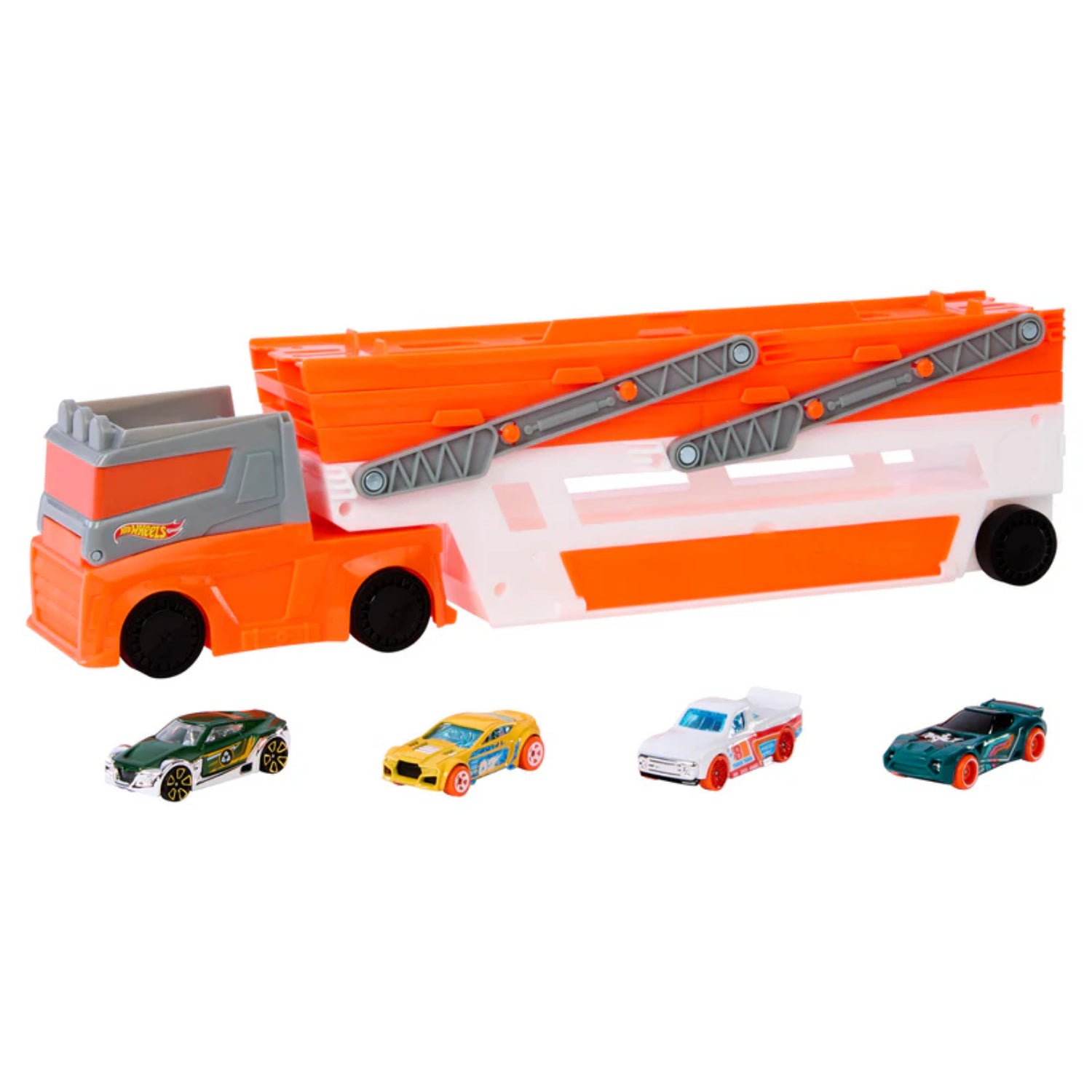 Mattel Hot Wheels Mega Hauler with 4 Vehicles