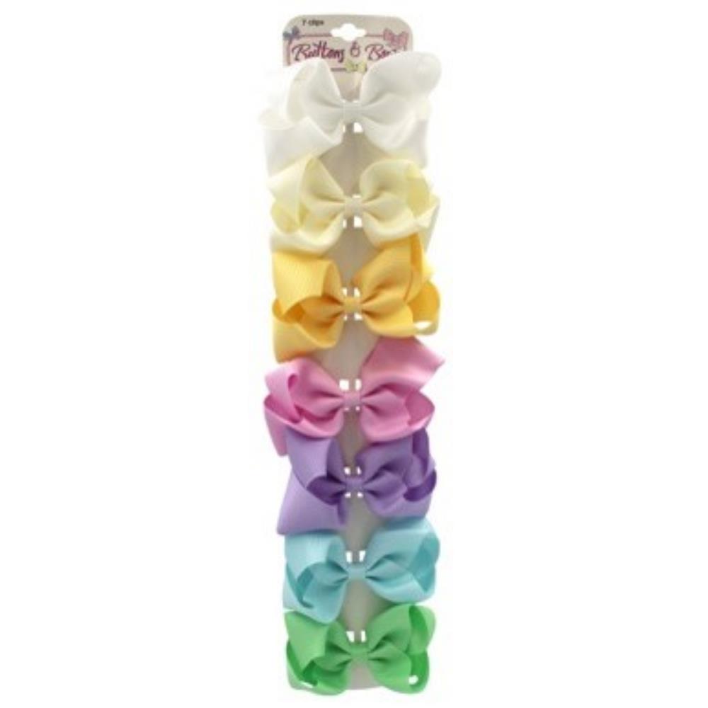 Buttons & Bows 7 Piece Bow Clip