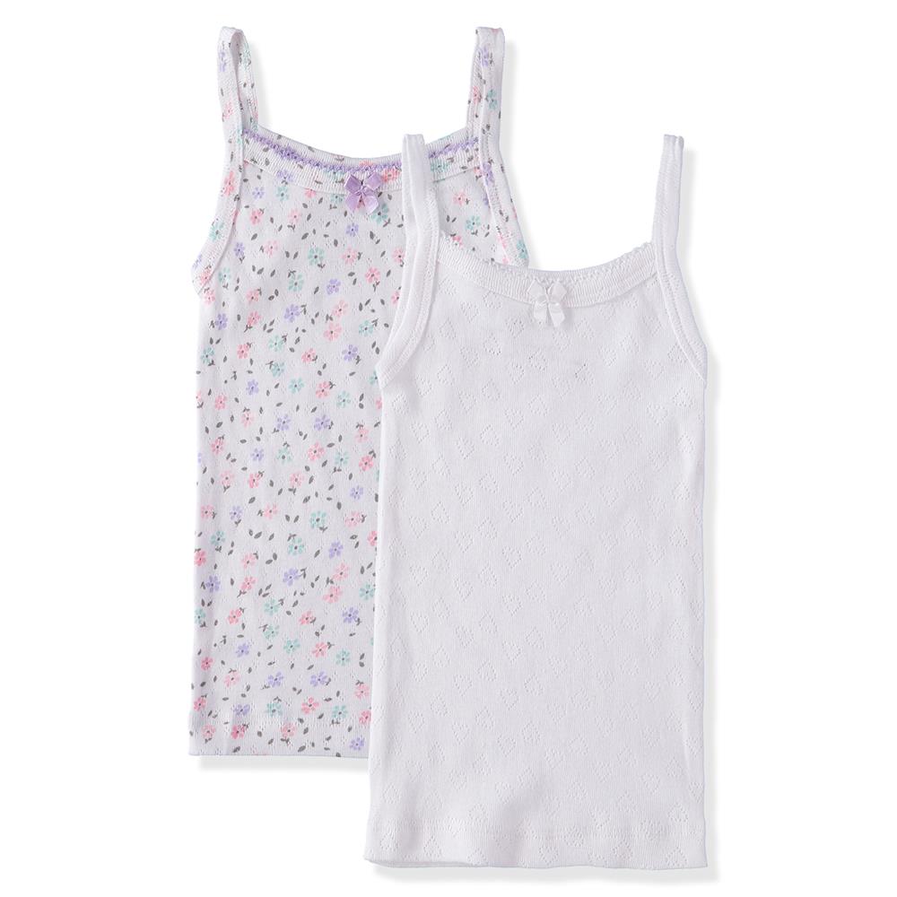 Rene Rofe 2 Pack Girls 2T-4T Super Soft Pointelle Cami