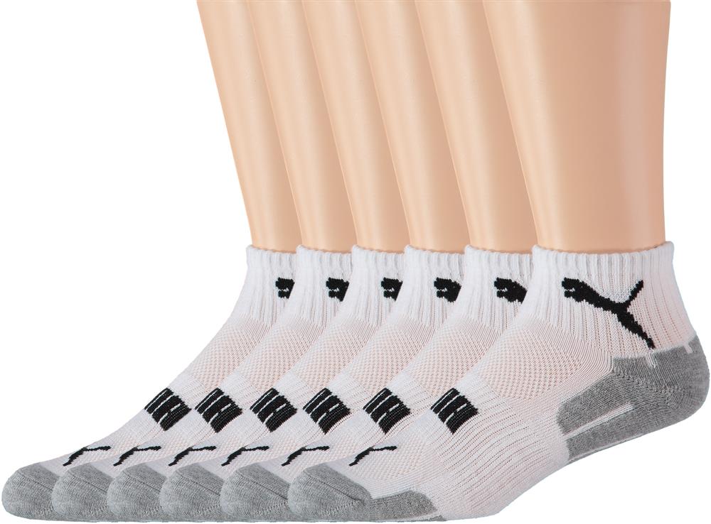 Puma Cushion Quarter Crew Sock - 6 Pack