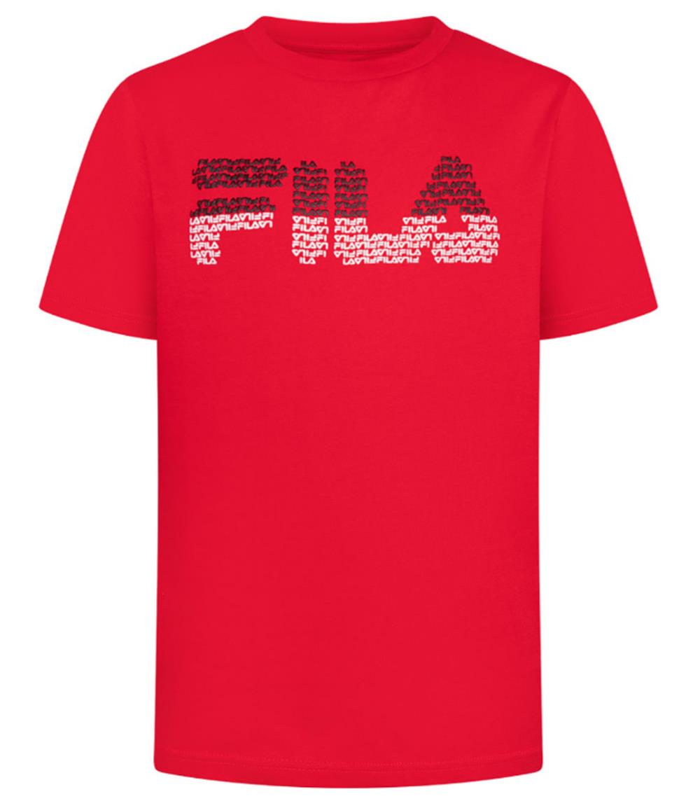 FILA Boys 8-18 Short Sleeve Mini Fila Fill Logo T-Shirt