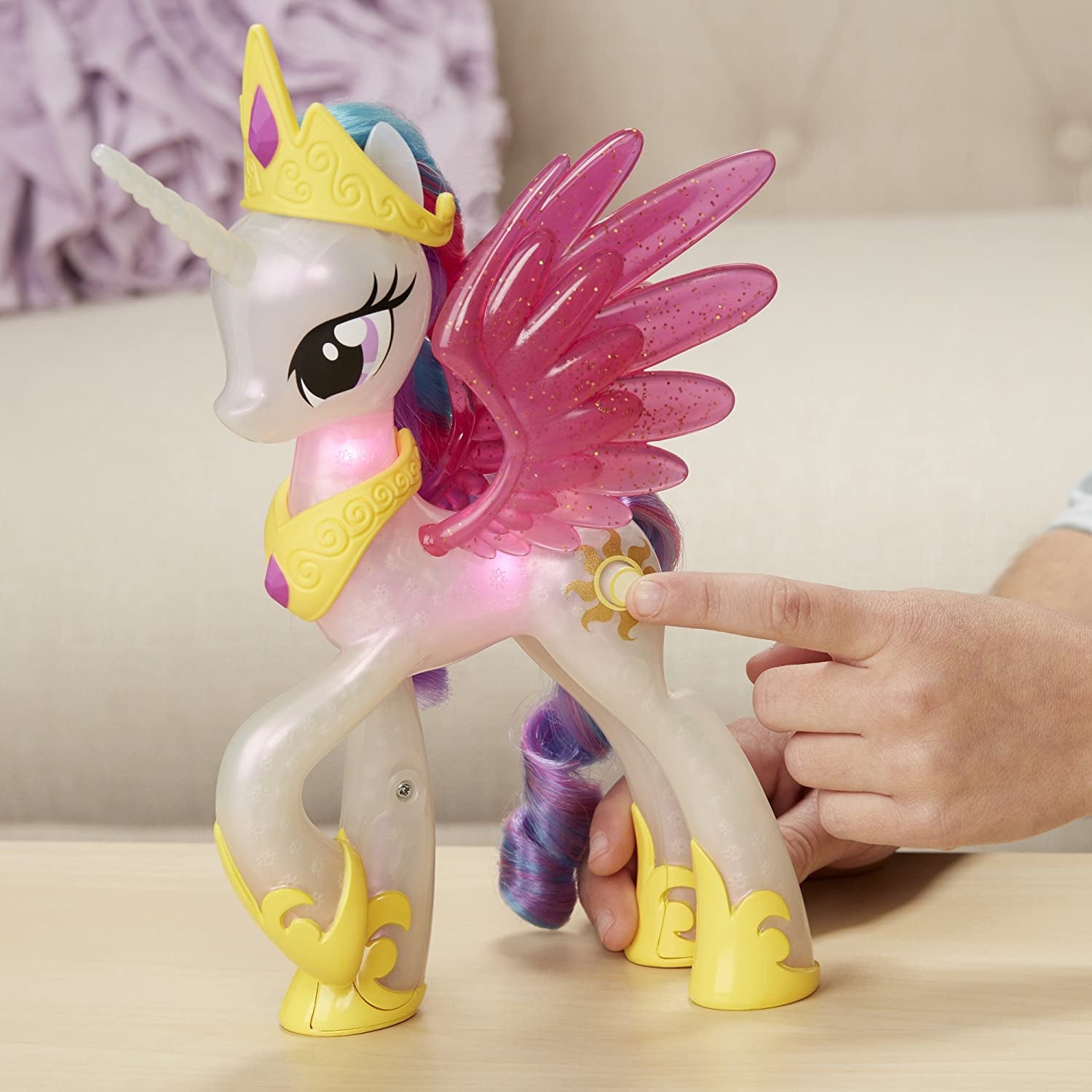 My Little Pony Glitter and Glow Princess Celestia Unicorn Toy Pony Figure