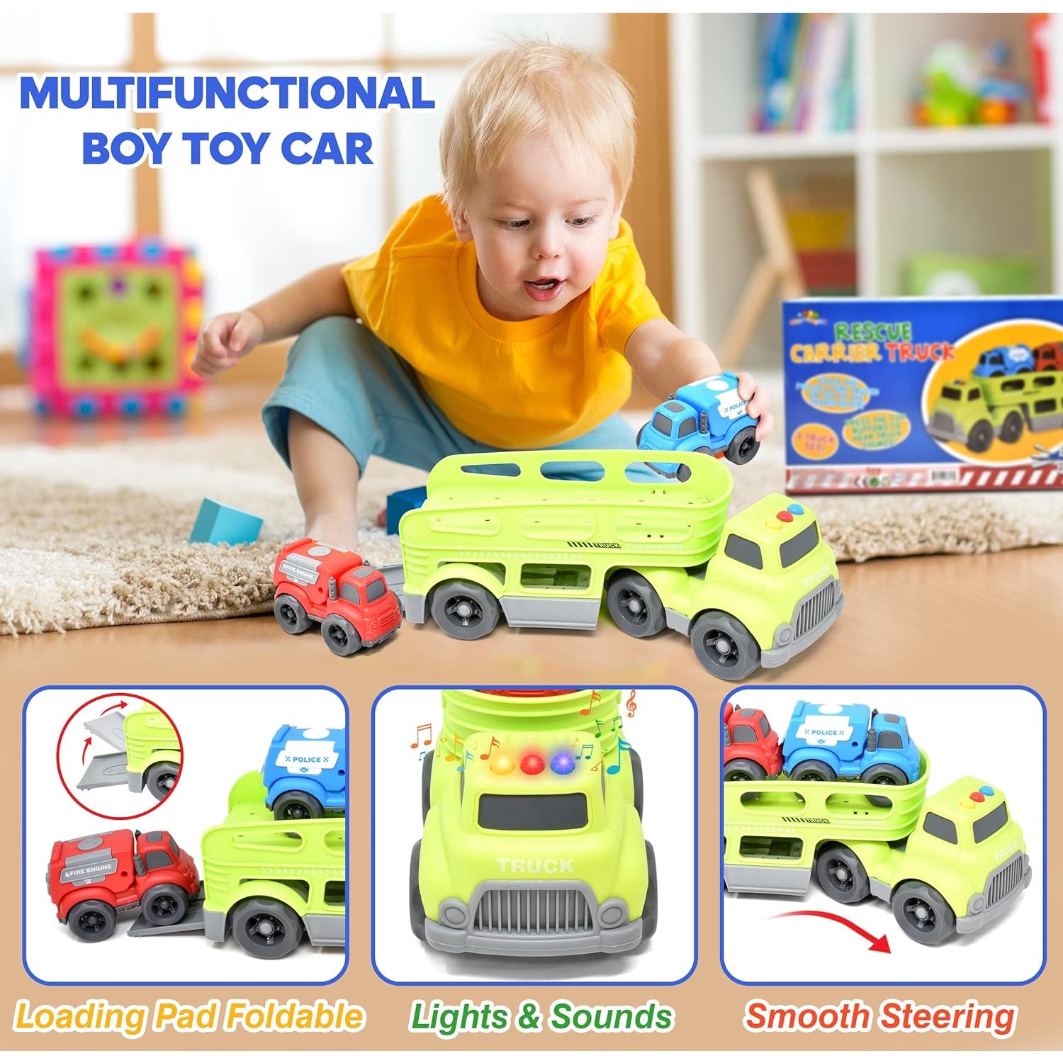 Mini Explorers Rescue Carrier Transport Truck (Color May Vary)