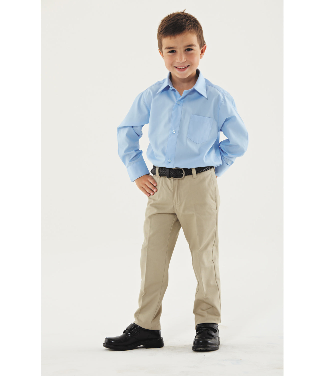 Galaxy Boys 4-20 Long Sleeve Button Down Dress Shirt (Regular and Husky)