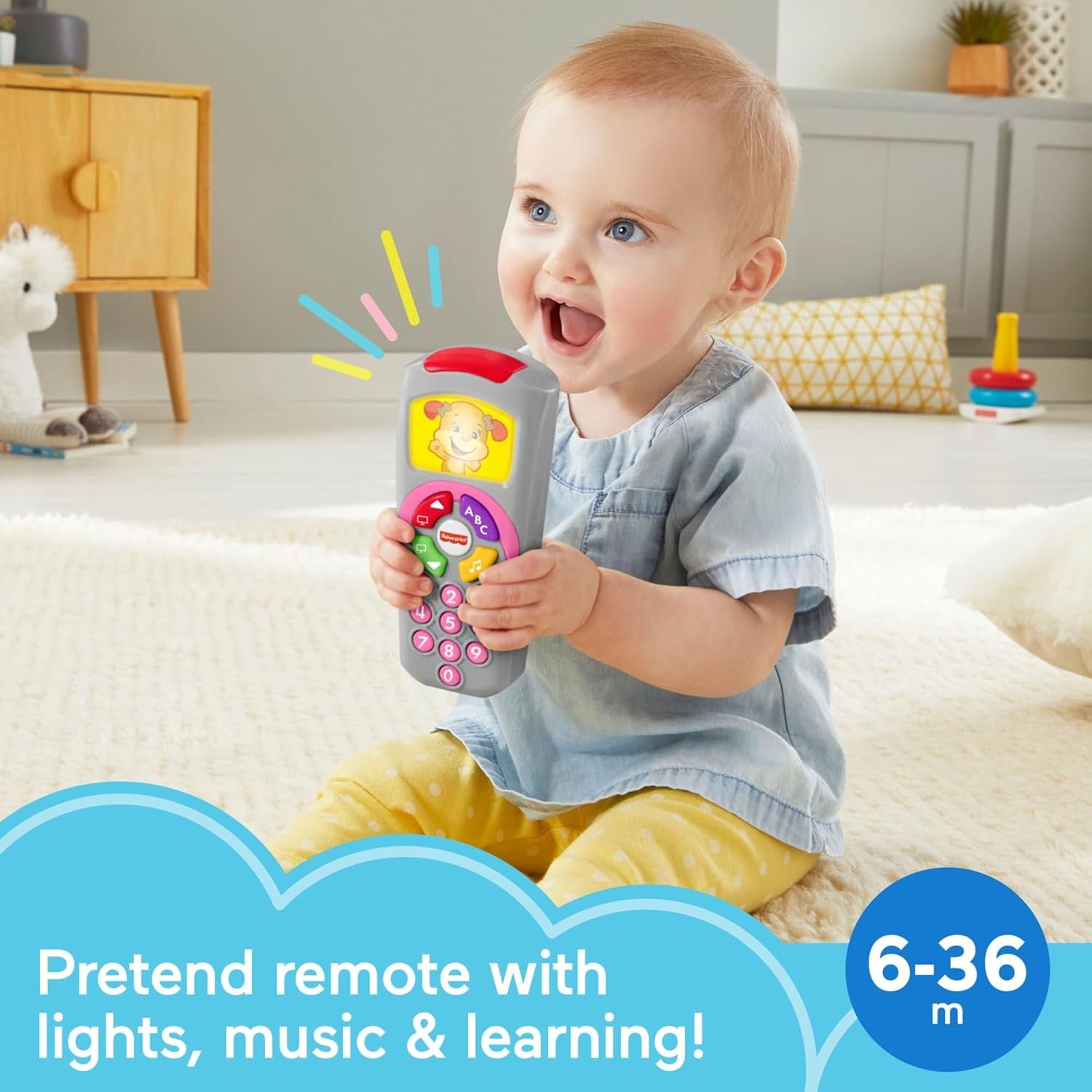 Fisher Price Laugh & Learn Sis’ Remote Baby & Toddler Learning Toy With Music & Lights