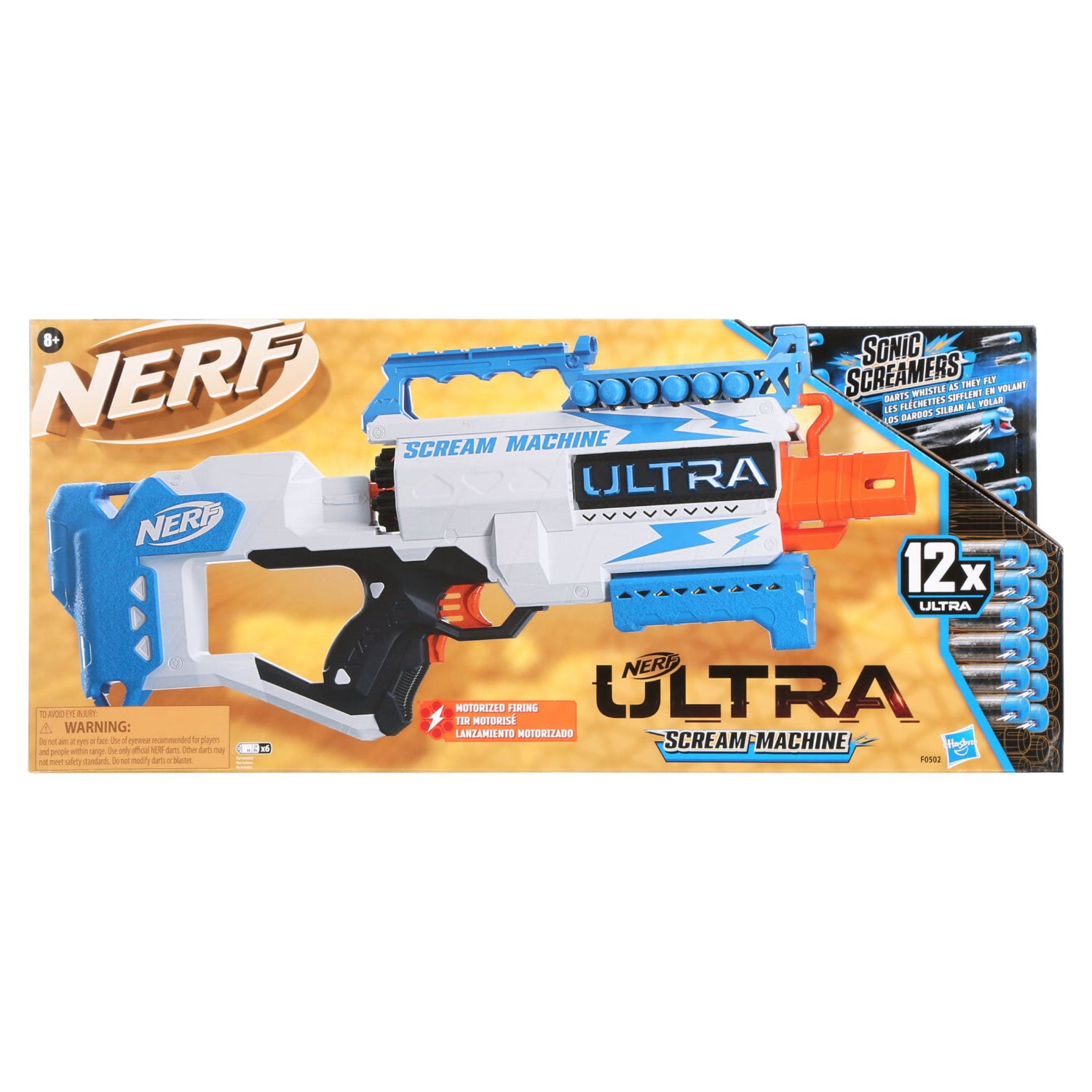 Nerf Ultra Scream Machine Motorized Blaster, 12 Nerf Darts