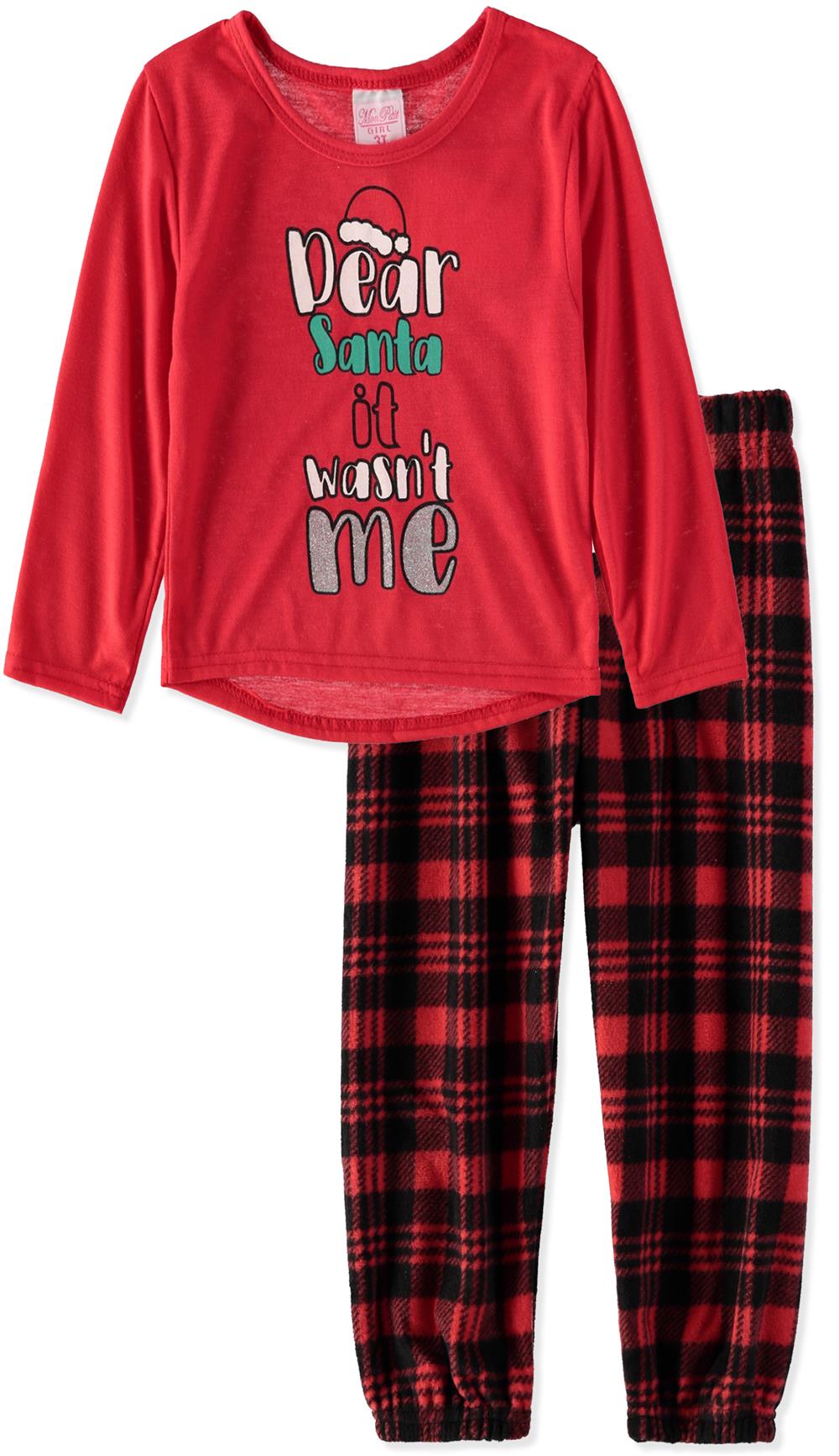 Mon Petit Girls 2T-4T Santa Pajama Set