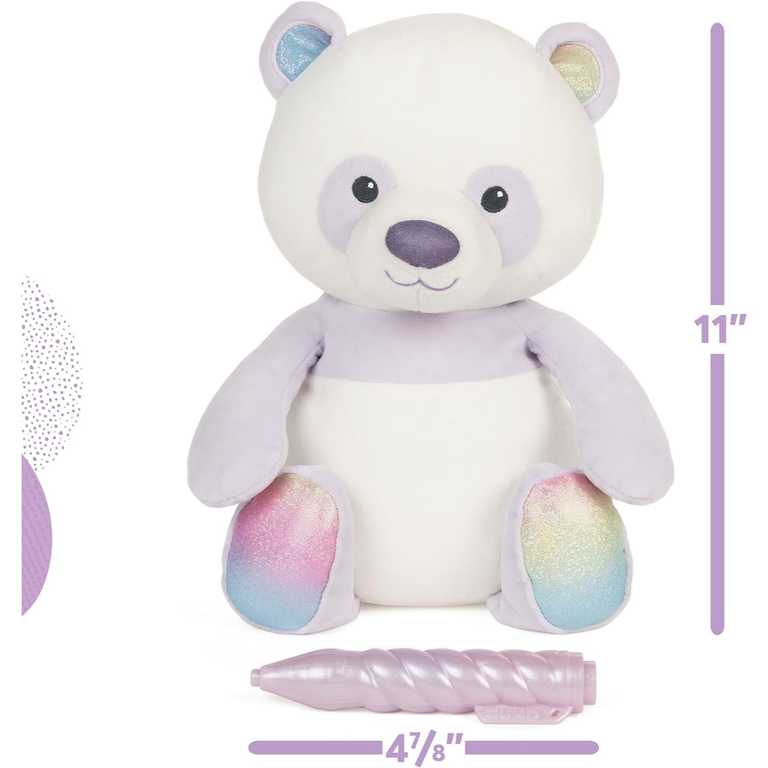 GUND Magic Draw and Glow Panda, Glow-in-The-Dark Activity Plush