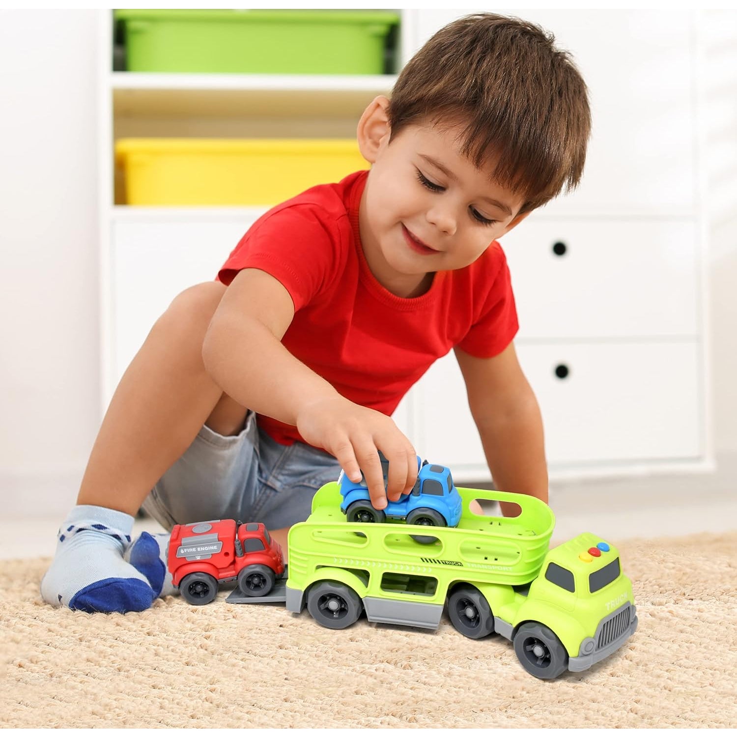 Mini Explorers Rescue Carrier Transport Truck (Color May Vary)