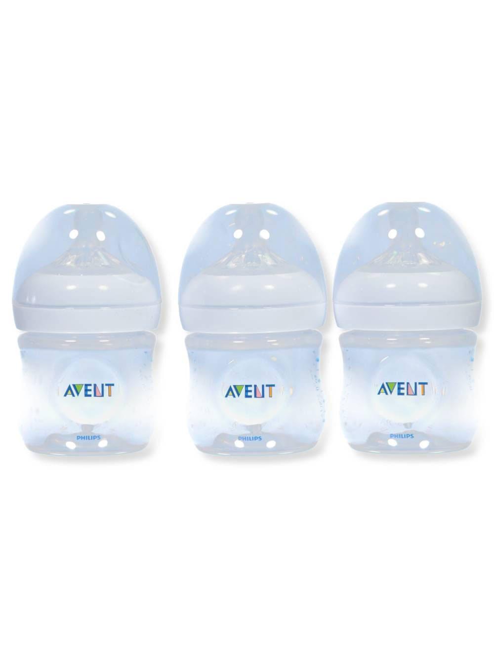 Philips Avent Natural Baby Bottle - Clear, 4 Ounce , 3 Pack