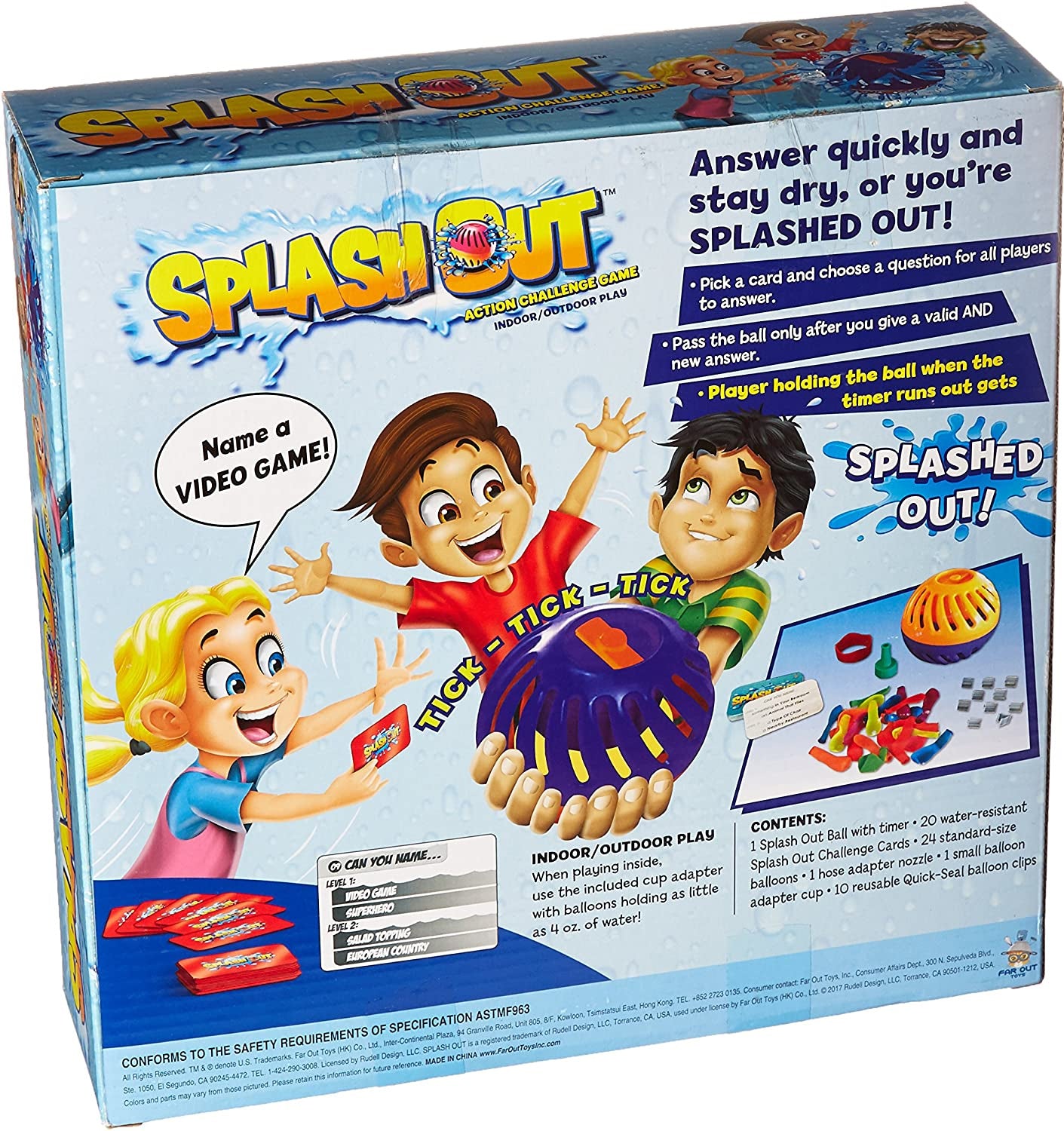 Splash Out Action Challenge Splash Out Game