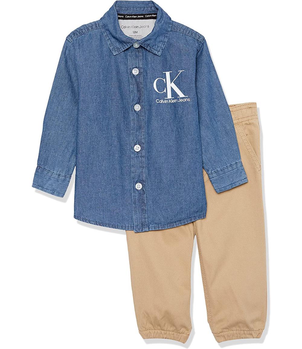 Calvin Klein Boys 12-24 Months Denim Top and Pant Set