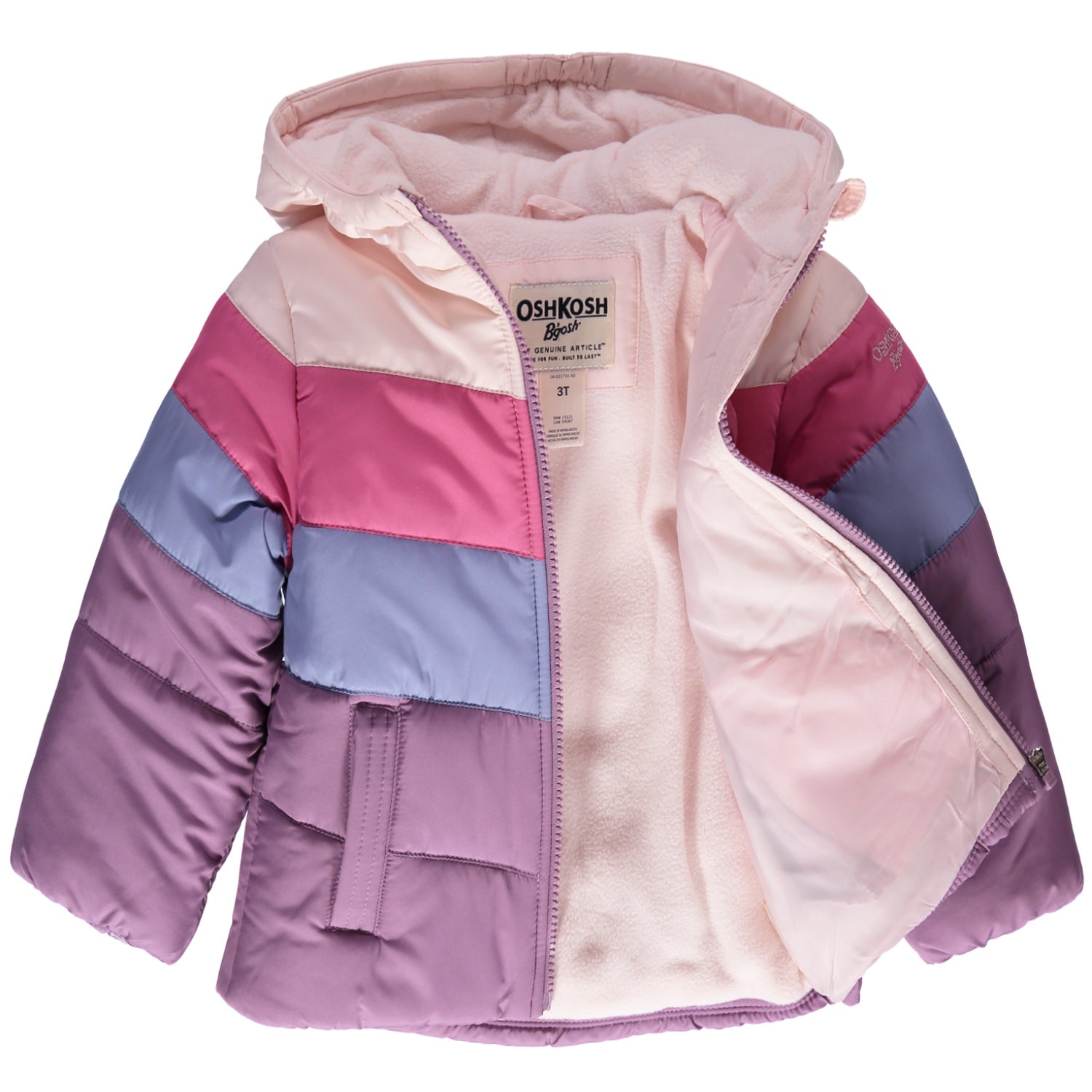 Osh Kosh Girls 7-16 Colorblock Puffer Jacket