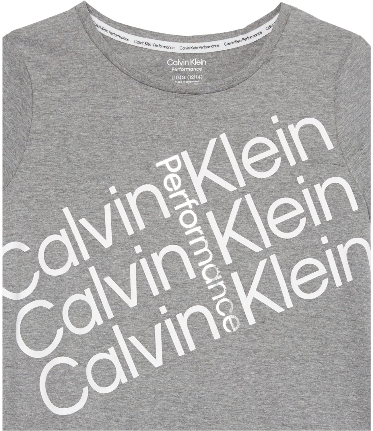 Calvin Klein Girls 7-16 Short Sleeve Fresh Tilt Performance T-Shirt