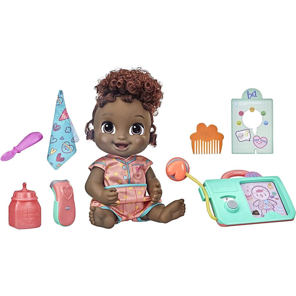 Baby Alive Lulu Achoo Doll, 12-Inch Interactive Doctor Play Toy with Lights, Sounds, Movements and T