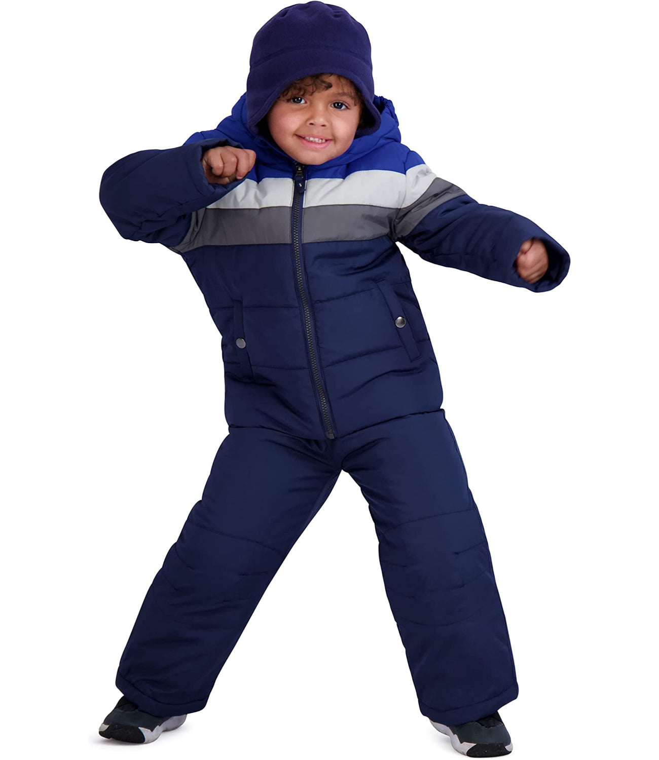 Rothschild Boys 4-7 Colorblock 2-Piece Snowsuit with Matching Hat