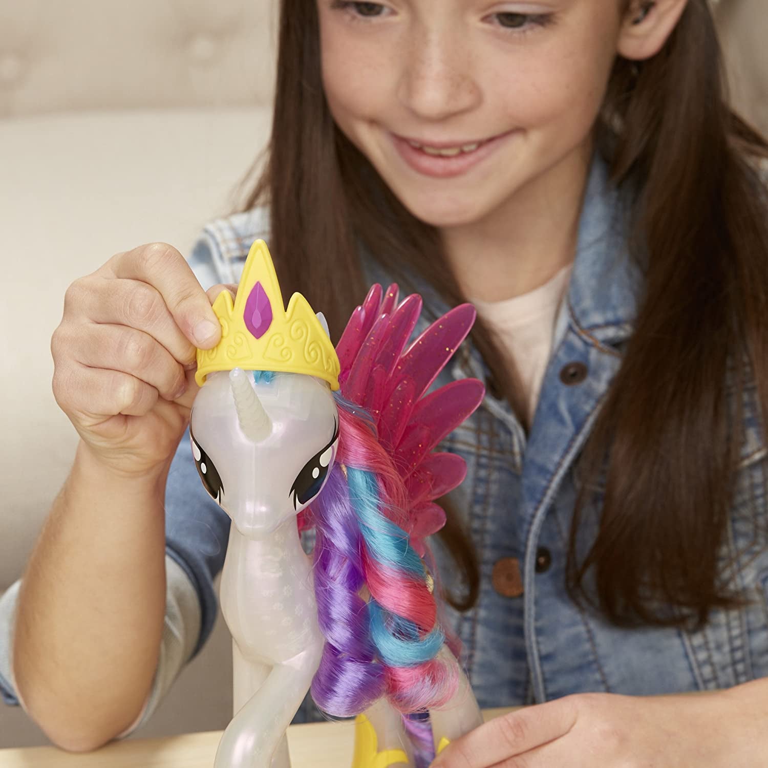 My Little Pony Glitter and Glow Princess Celestia Unicorn Toy Pony Figure