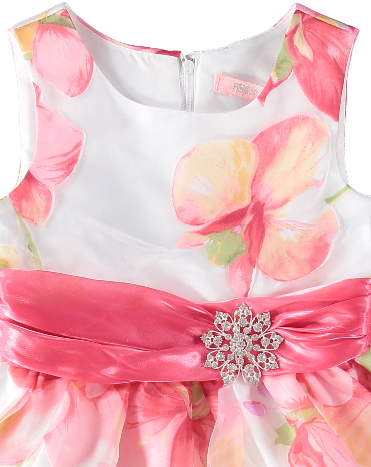 Pink Butterfly Girls 7-16 Floral Sash Dress