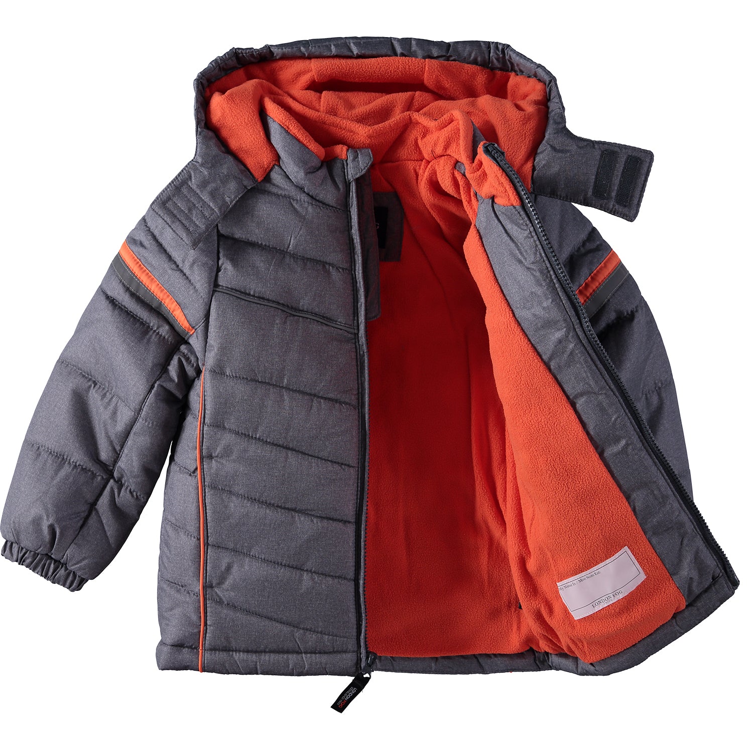 London Fog Boys 4-7 Active Puffer Jacket Winter Coat with Fleece Hat