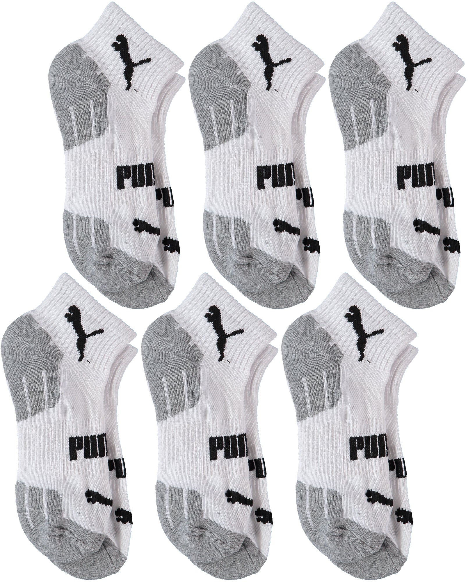 Puma Cushion Quarter Crew Sock - 6 Pack