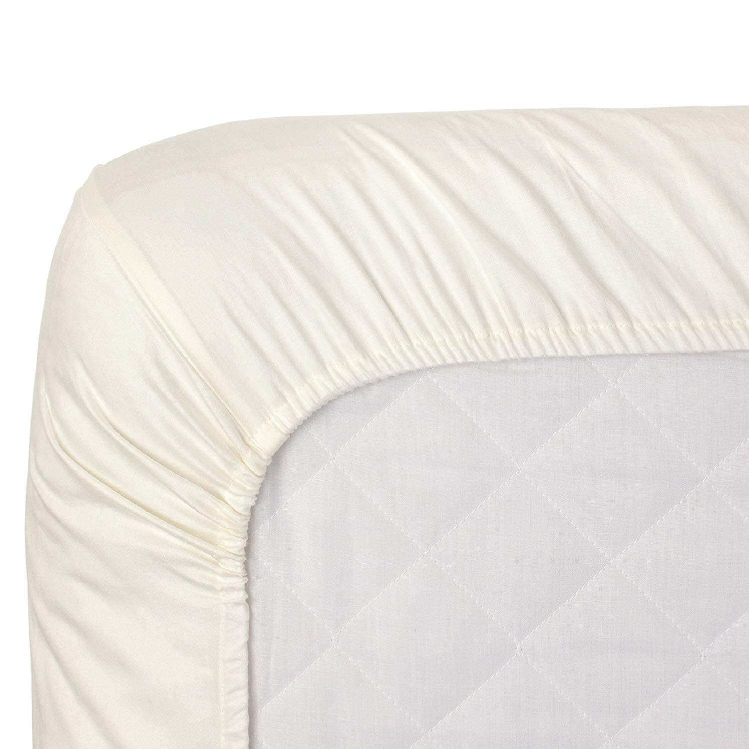 Carters Solid Fitted Crib Sheet, Solid Ivory