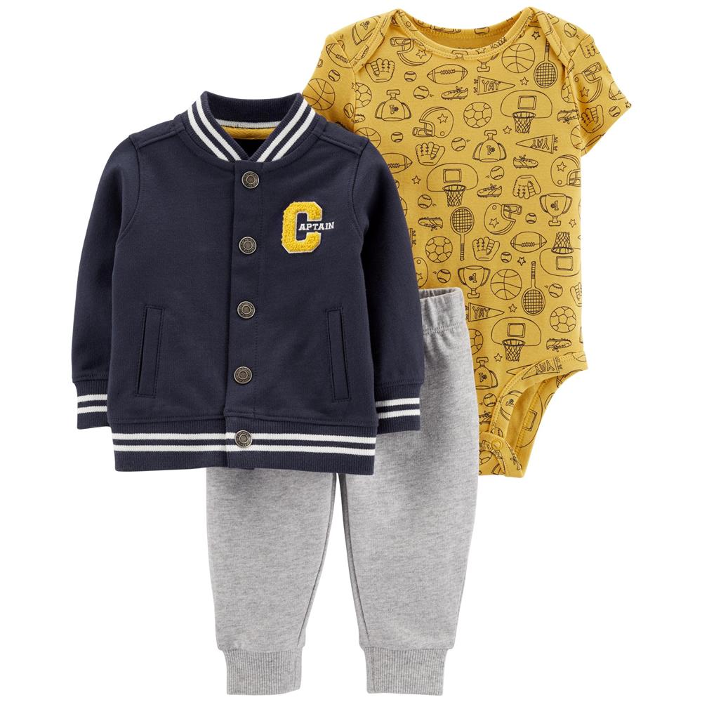 Carters Boys 0-24 Months Varsity 3-Piece Jacket Set