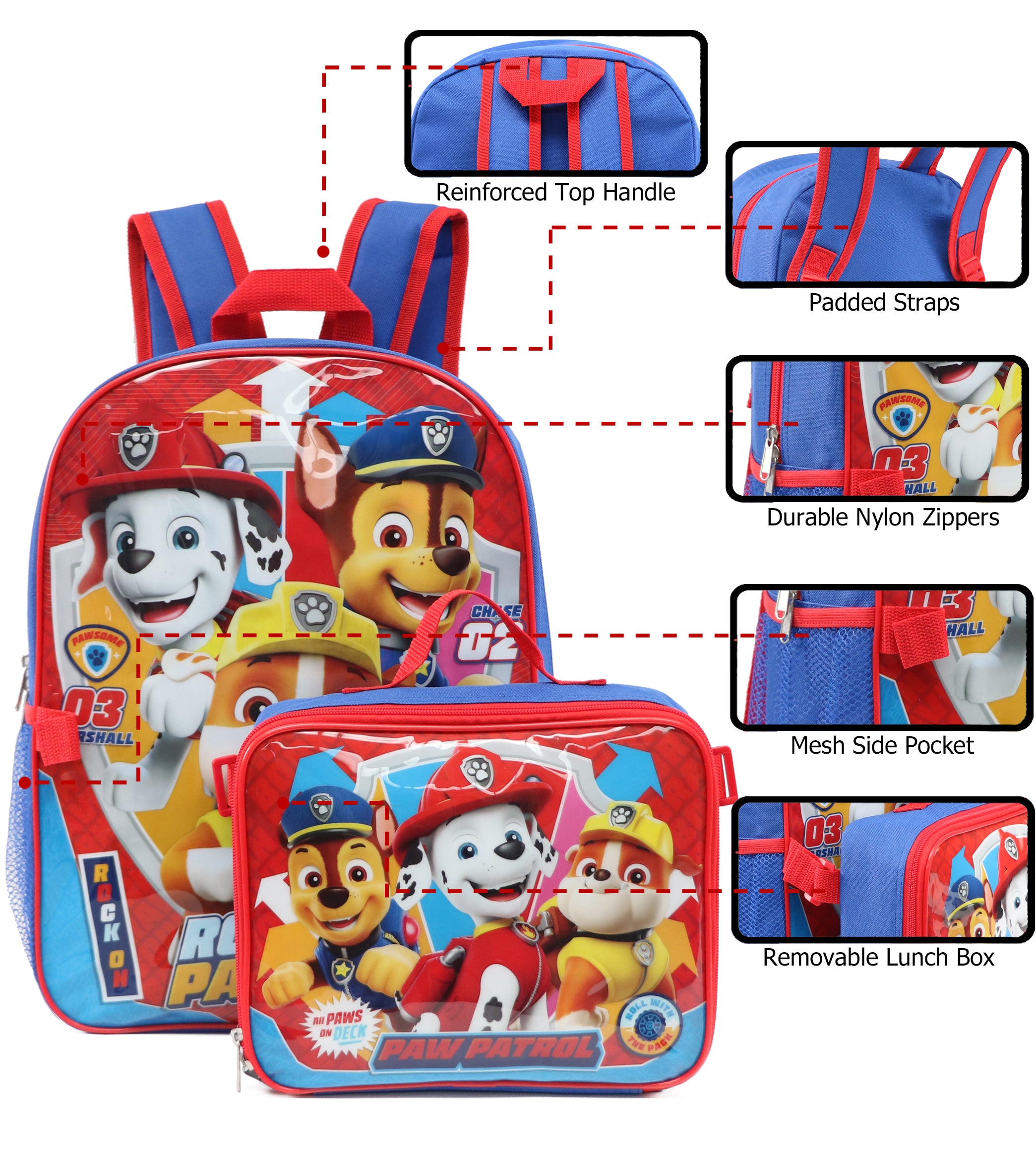 Nickelodeon Paw Patrol Backpack with Lunch