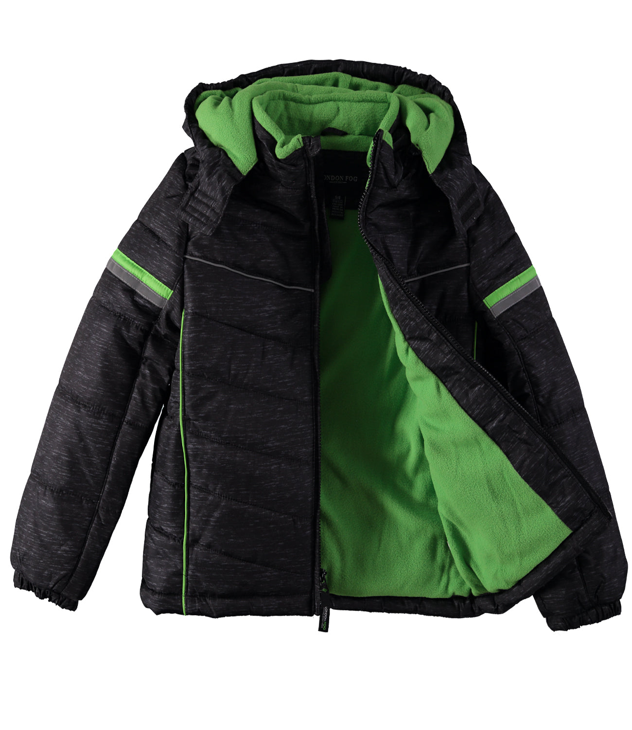 London Fog Boys 8-20 Weather Resistant Puffer Jacket with Hat