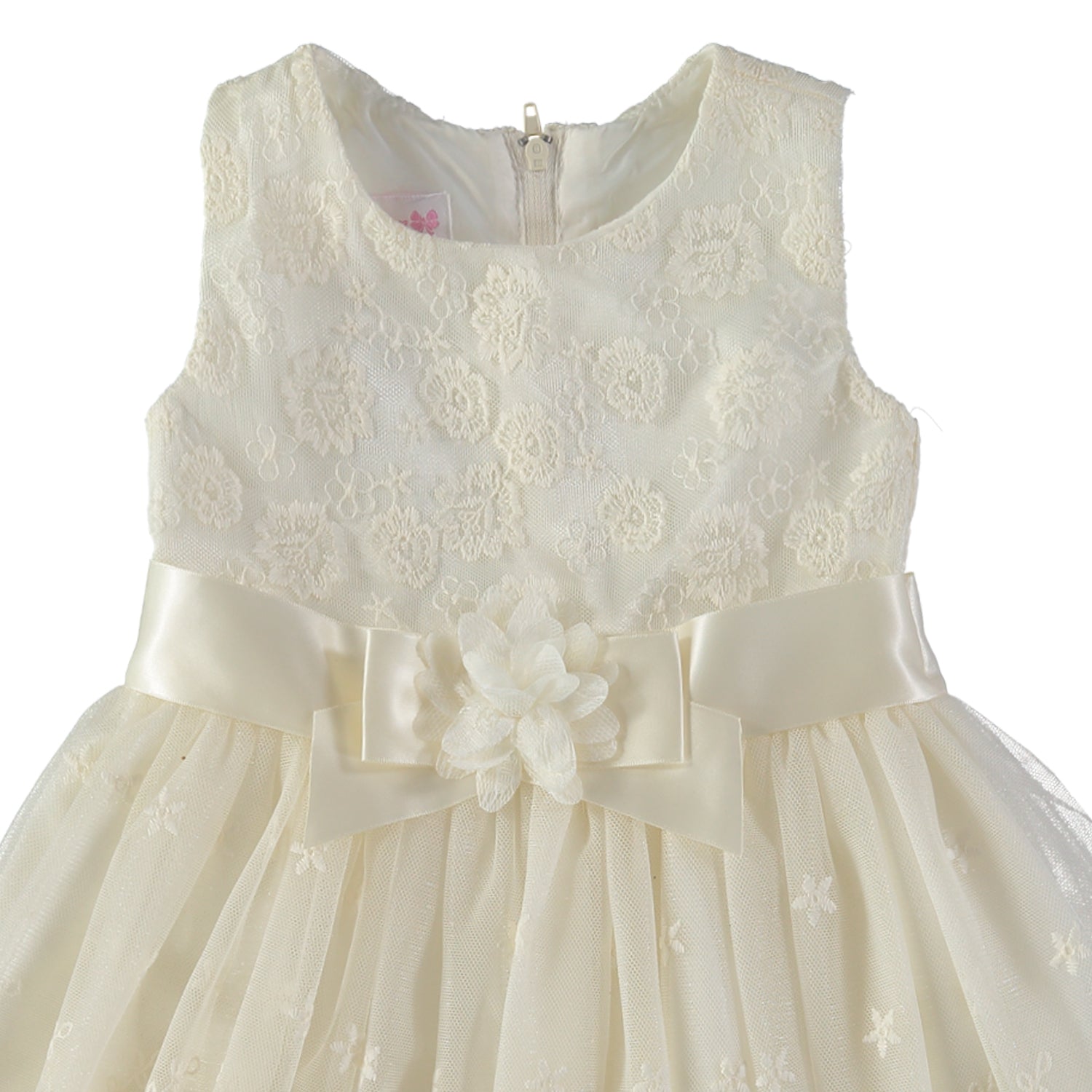 Bonnie Jean Girls 2T-4T Embroidered Scallop Dress