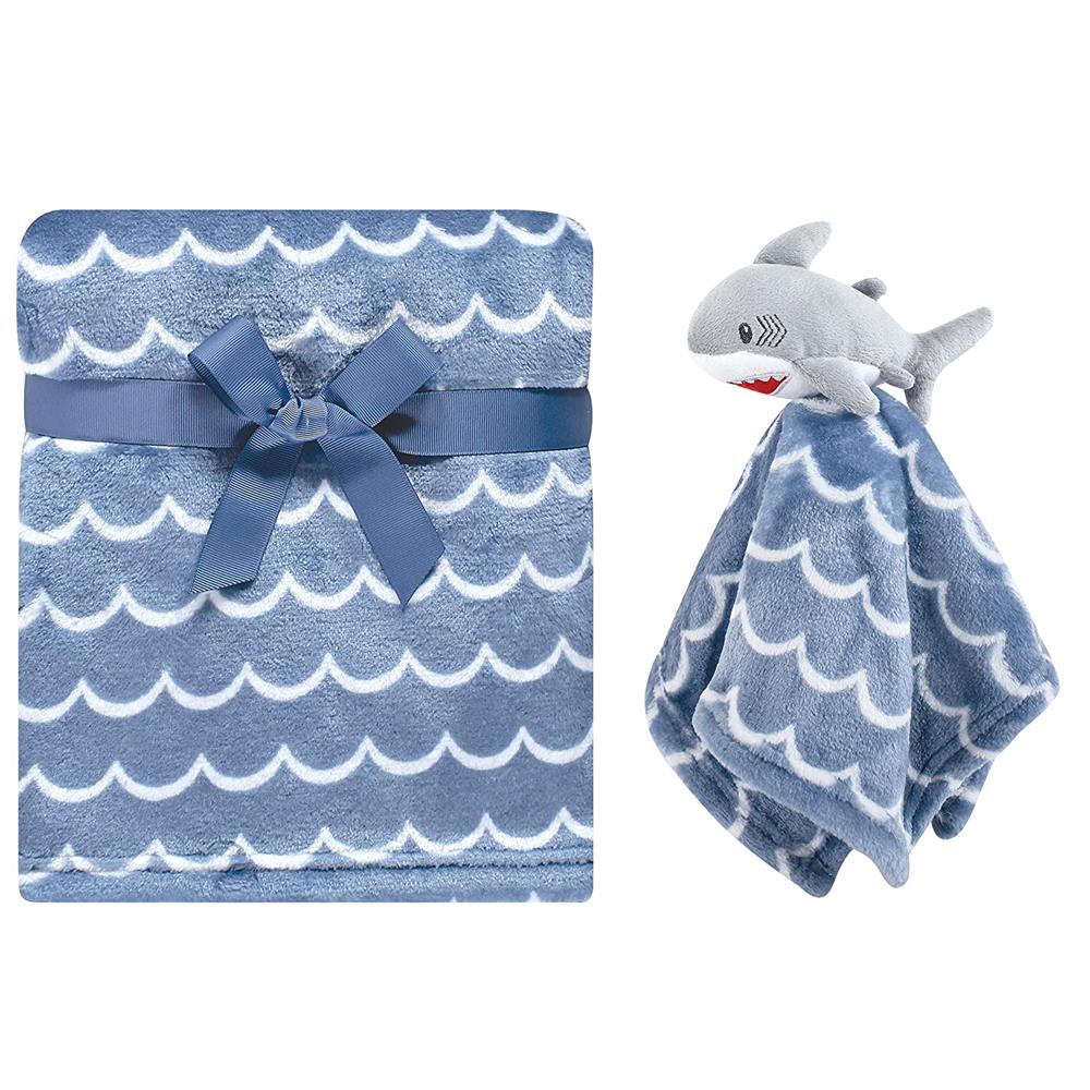 Hudson Baby Baby Plush Blanket with Security Blanket