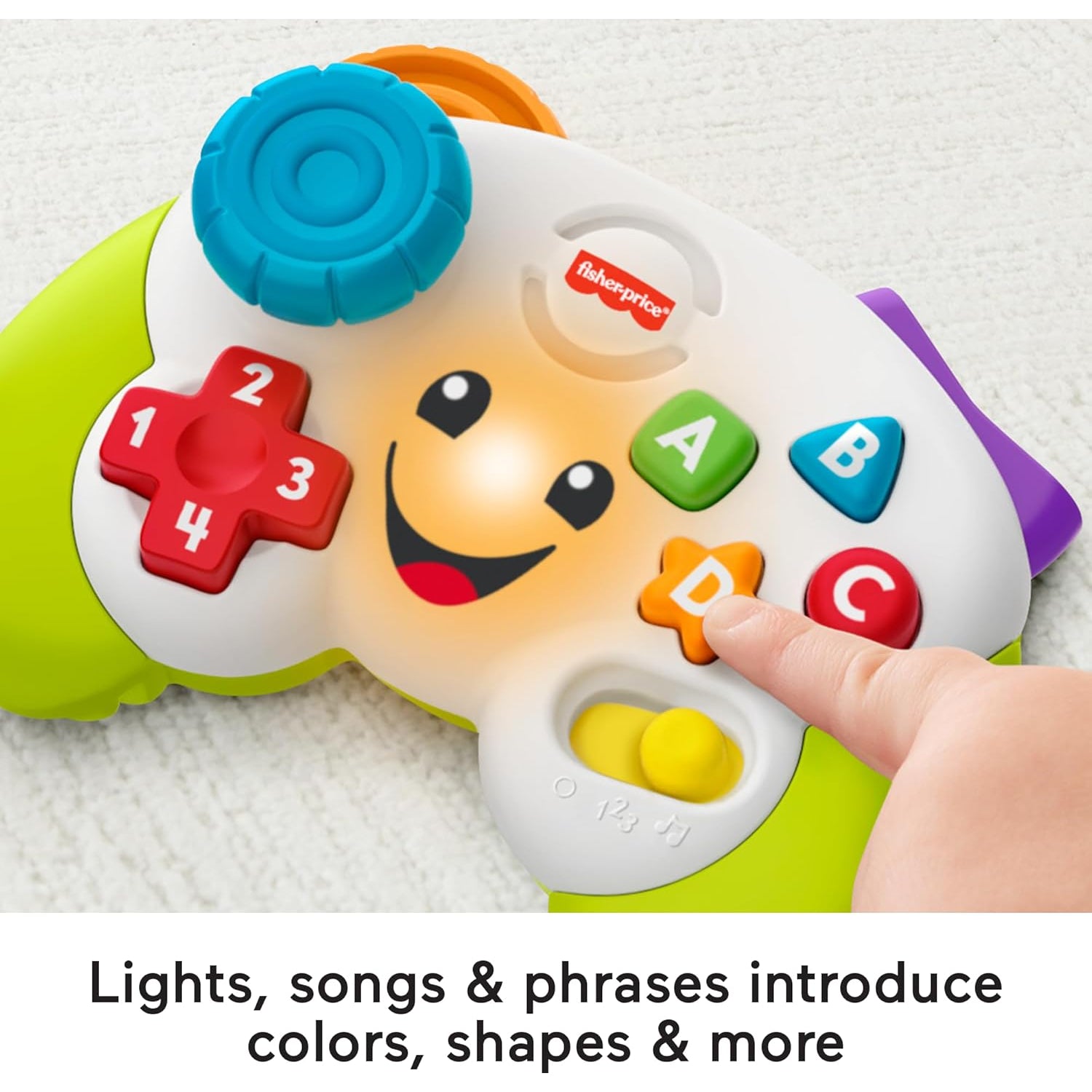 Fisher-Price Laugh & Learn Game & Learn Controller Musical Baby Toy With Lights, Green