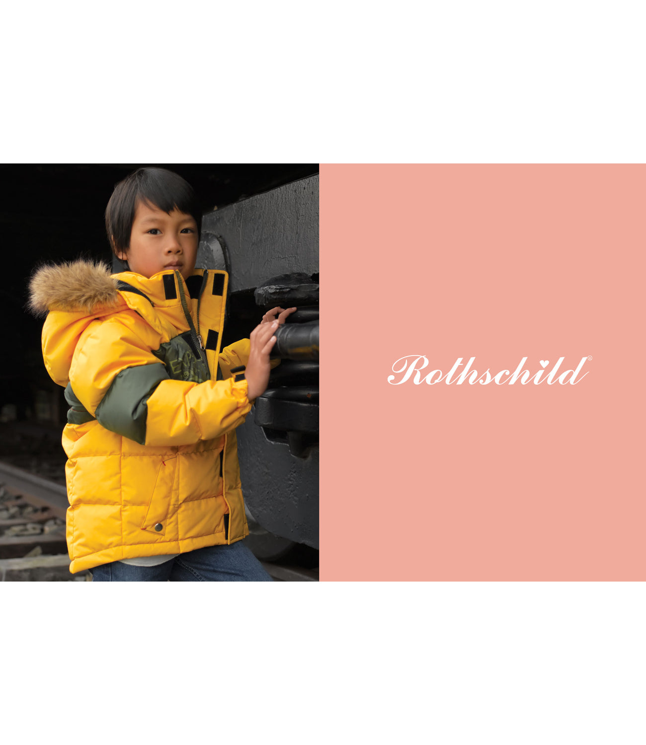 Rothschild Boys 4-7 Panel Puffer Jacket with Matching Hat