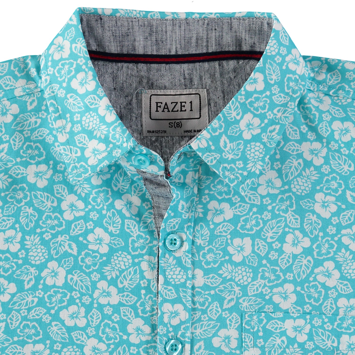 FAZE 1 Boys 8-20 Short Sleeve Printed Woven Button Down Shirt