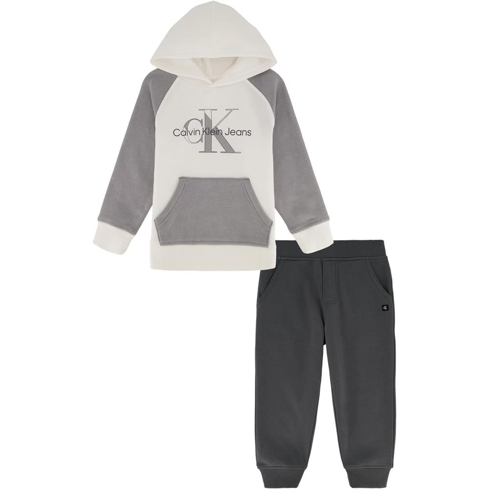 Calvin Klein Boys 4-7 Pull on Hoodie Jogger Set