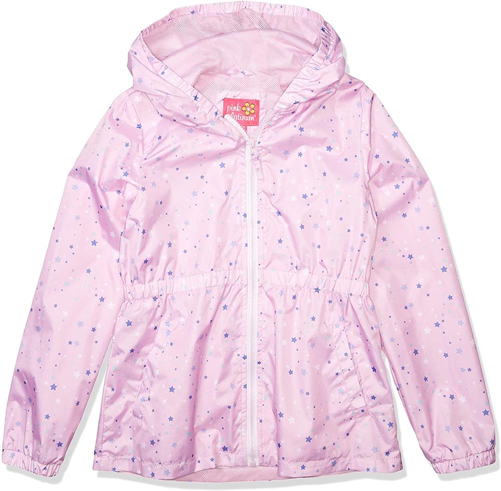 Pink Platinum Girls 2T-4T Star Mesh Windbreaker