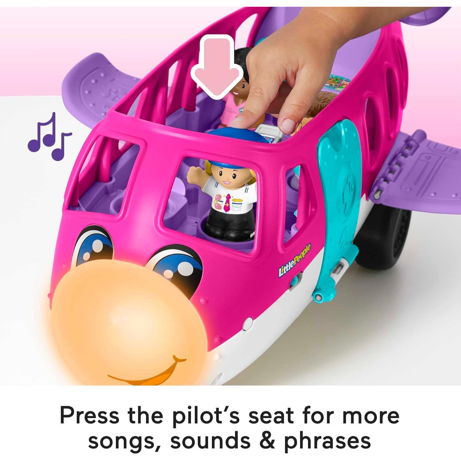 Fisher Price Little People Barbie Toy Airplane With Lights Music And 3 Figures, Little Dream Plane, Toddler Toys