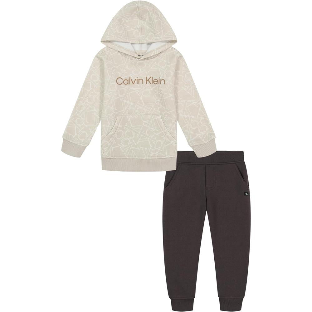 Calvin Klein Boys 2T-4T Hoodie Jogger Set